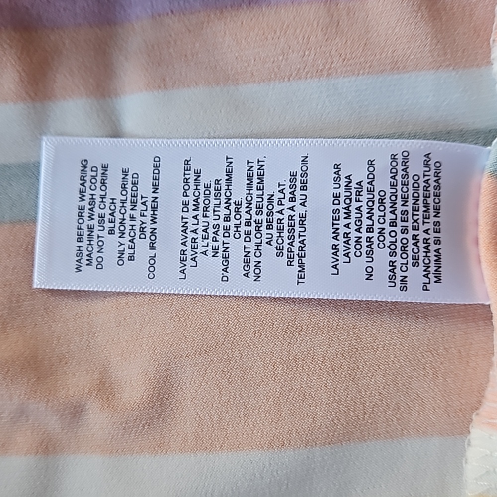 Avon Studio 1886 bright stretchy multicolor striped tank top mini dress S/M NWOT - Picture 7 of 7